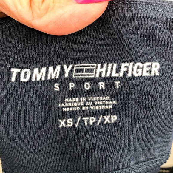 TOMMY HILFIGER Womens Performance Leggings XS Navy Blue Jersey High Rise NWT - Picture 10 of 14